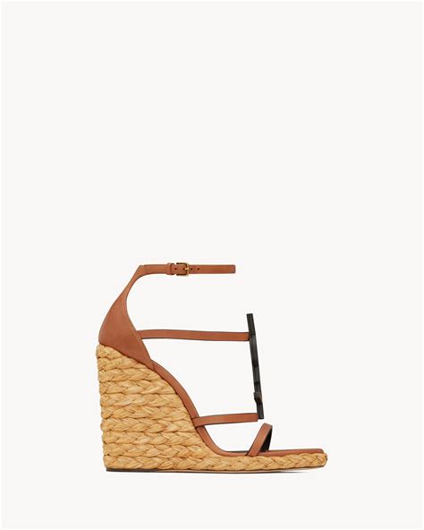 ysl cassandre wedges|CASSANDRA WEDGE ESPADRILLES IN VEGETABLE .